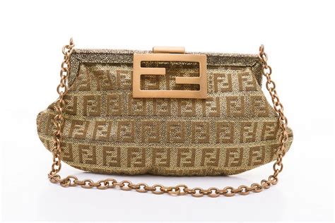 fendi gold chain bag strap